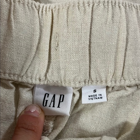 GAP Women’s Beige Linen Blend Wide Leg Pants - Picture 2 of 6